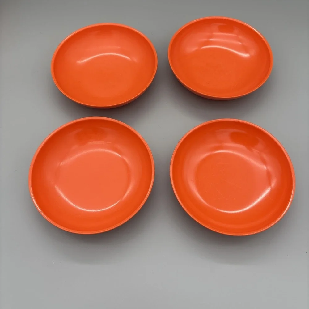 Vintage Boonton Ware Tea Cup & Bowl Set of 4 Melamine Somerset USA 6305 & 6206‎